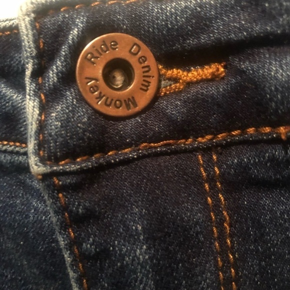 Monkey Ride Women’s Distressed Deep Cuff Skinny Jeans Size 5 - Picture 3 of 9